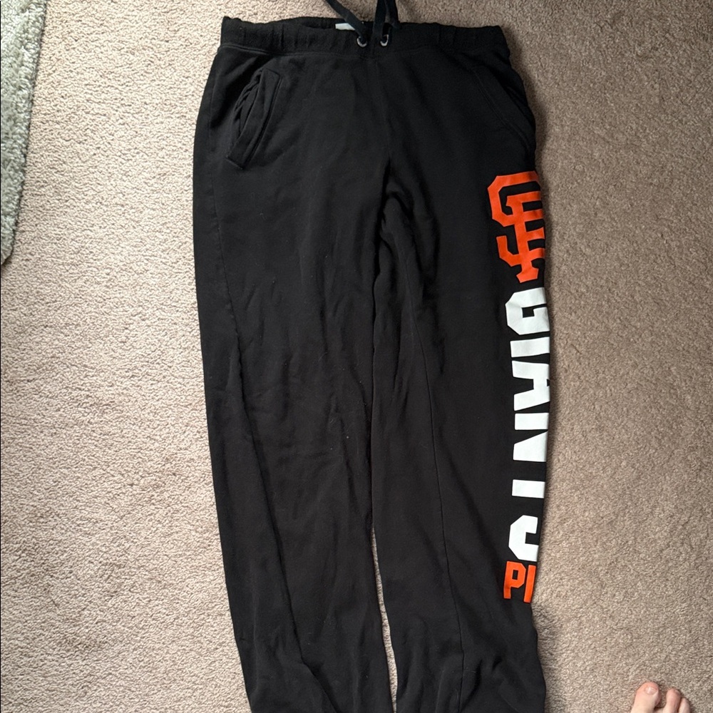 Victoria Secret San Francisco Giants Black Graphic  Sweatpants
